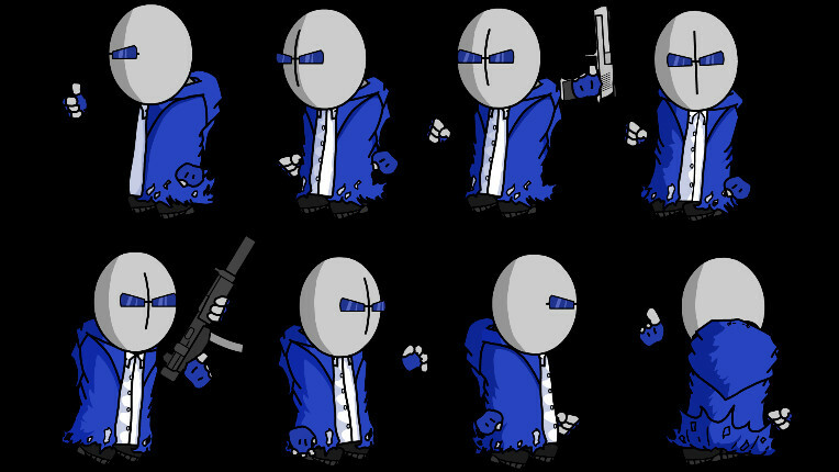 Madness combat AAHW Agent sprites by SawiPL on Newgrounds