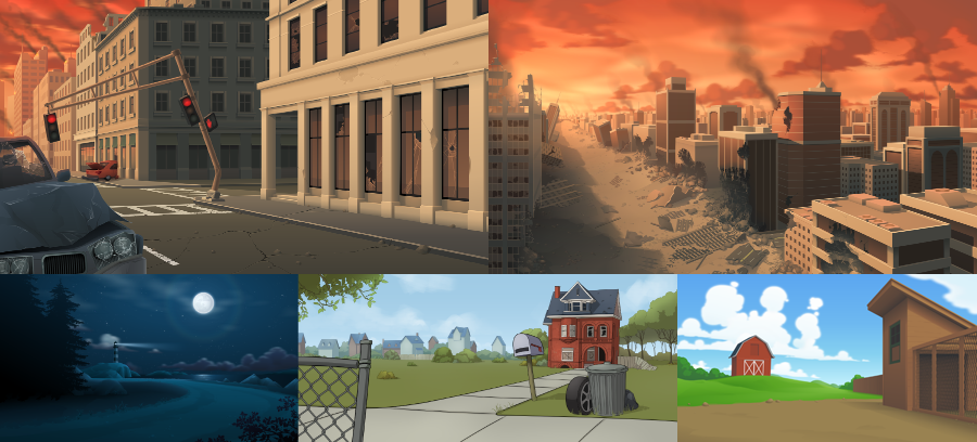 some backgrounds I did