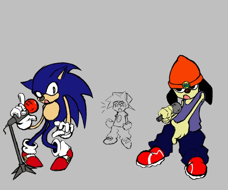 Funky flow - Sonic and Parappa - by ShellDrake