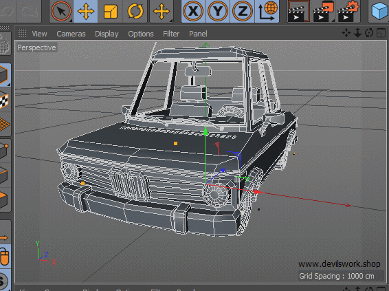 Finished 3D mesh of Vehicle 