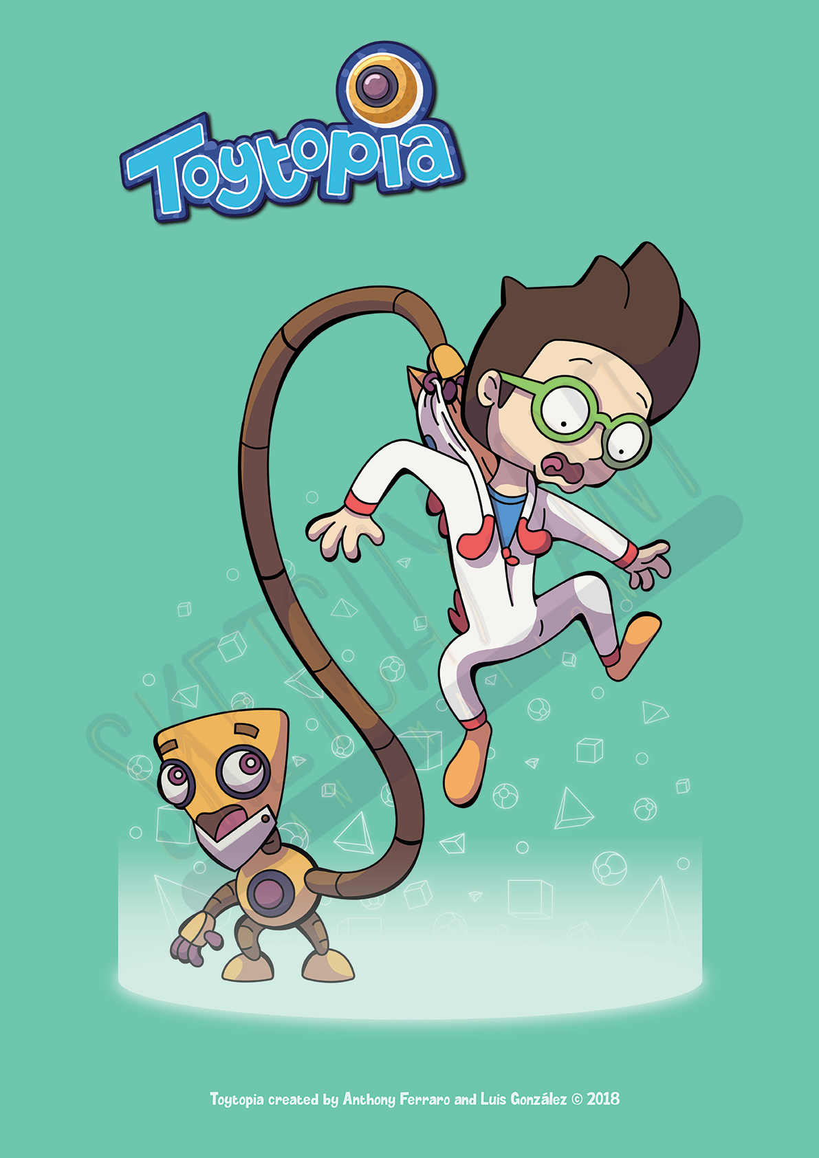 Promotional poster for Toytopia, showcasing Alan and Robuddy