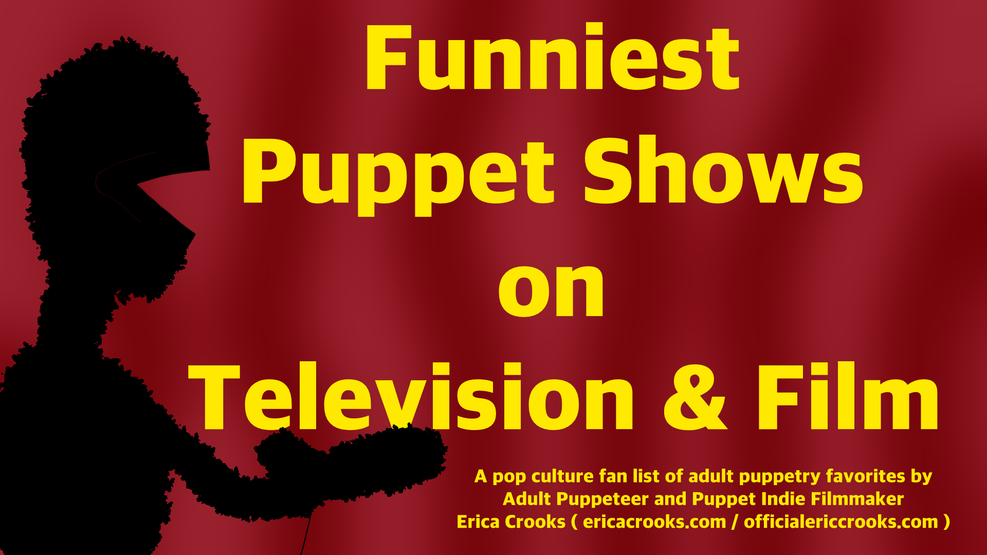 Funniest Adult puppet shows on television and film motion pictures web comedy pop culture list