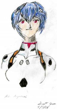 I drew Rei Ayanami