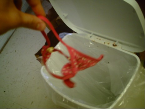 So I found a thong in my trashcan