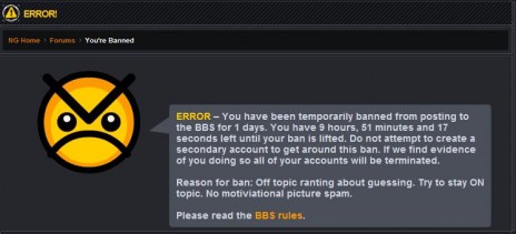 Banned from the BBS