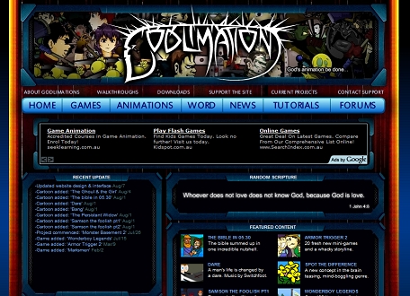 Updated Godlimations interface