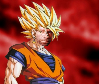 A combination a Goku and chuck norris