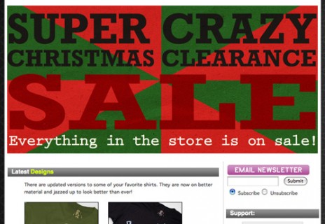 Super Crazy RAWR! Clothing Christmas Clearance Sale!