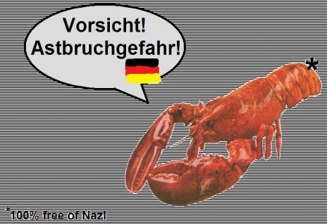 A talking Lobster! And he knows teh German!