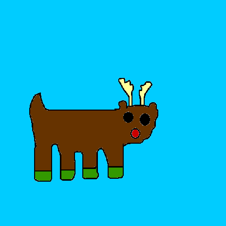 Rudolf doodle (with socks)