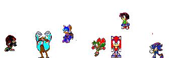 my custom sprites of sonic characters