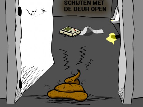 Schijten met de deur open