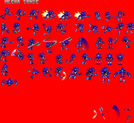 sprite de mecha sonic CUSTOM 100% - by diegouh