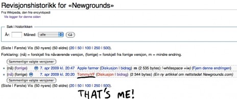 I made an article about NEWGROUNDS on WIKIPEDIA!!!