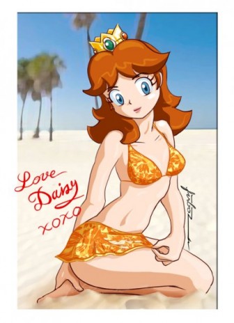 THIS NEWSPOST CONTAINS PRINCESS DAISY IN A BIKINI