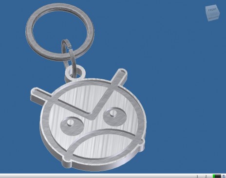 Angry Faic Keychain 3D model