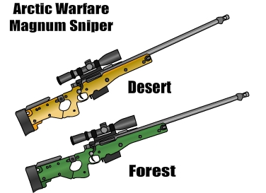 Arctic Warfare Magnum Sniper rifle