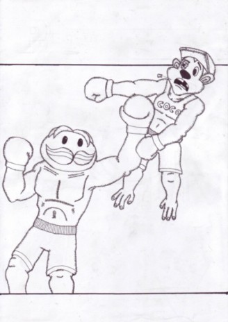 DRAWINGS! MR PRINGLE BOXING!