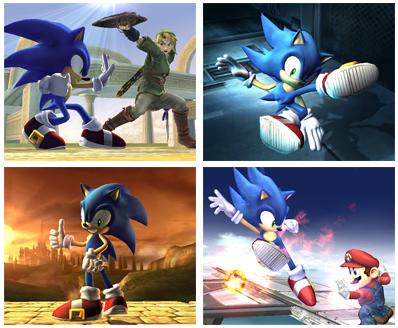 Sonic in Super Smash Brothers Brawl!!!