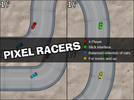 Pixel Racers - 4 player topdown arcade racing game.