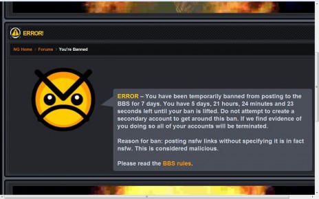 Yay, banned again!