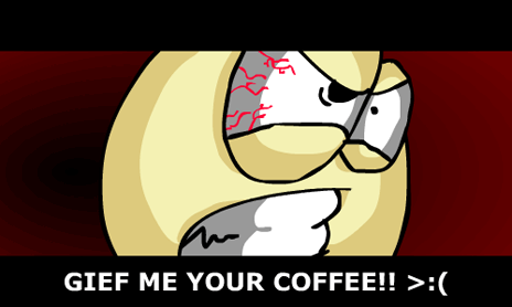 Mr C is going to steal your coffee!