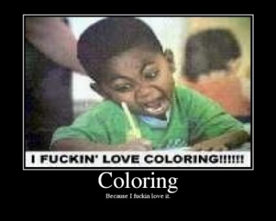 I love coloring...