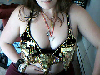 Got my Belly Dancer Coin Bra!