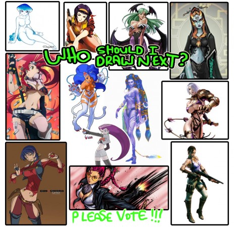 Which Character Should I draw as a Pinup Next? (Hurry and Vote, it's not too late!!)