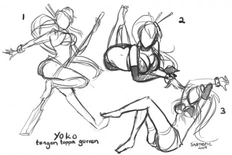 Yoko Pinup Sketches