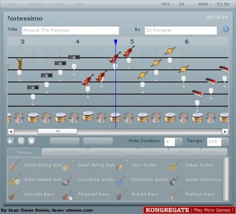 Notessimo - Create your own music in flash!