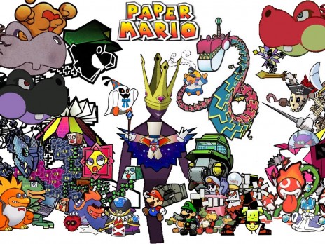 here is a video from youtube its the fight against mario vs lava piranha also here is a picture of all the paper mario bosses