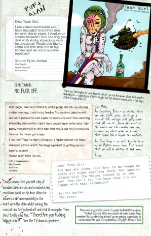 Greart News!!! I Won Tank Girl Letters and Art Page!!