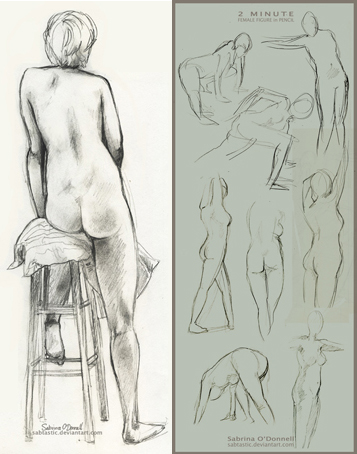 TRIED NUDE FIGURE DRAWING (for the first time).