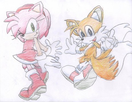 my best amy and tails