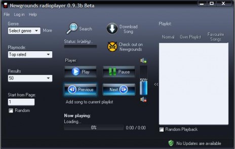 Newgrounds music player 0.9.3b