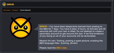 I got banned from the BBS