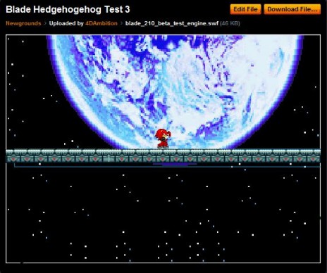 4-4-2010-Working On New Game- Blade The Hedgehog 2010-Engine Test 3