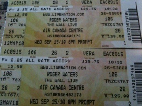 Roger Waters tour!! Got my tickets today :)