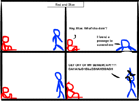 Red and Blue Comic Series