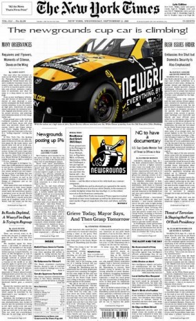 Thursay Edition of NY Times