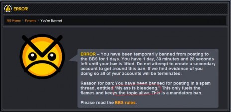 A one day ban.