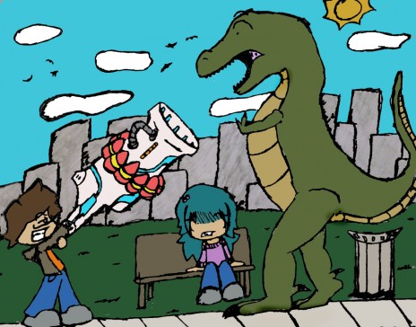 Re colored t-rex picture!