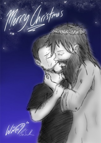 I JUST DREW JESUS AND TOM FULP MAKING OUT