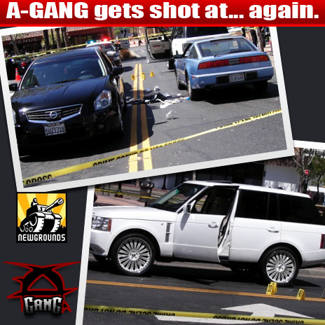 Drive by shooting Murder attempt on A-Gang in the bronx...