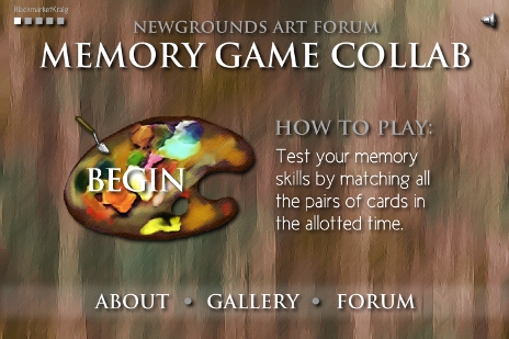 Newgrounds Art Forum Memory Game Collab