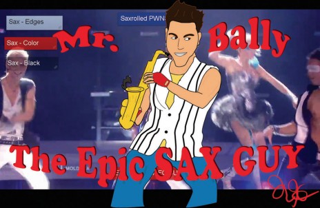 For my teacher I decided that I would personally make him into the Epic Sax Guy