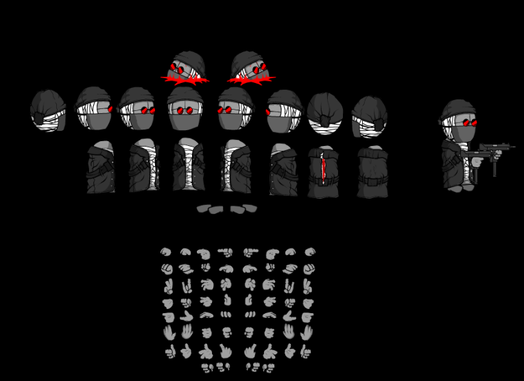 Madness combat 5 Hank sprites - by Nashyguy123