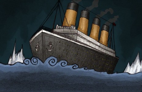 The Titanic sank.