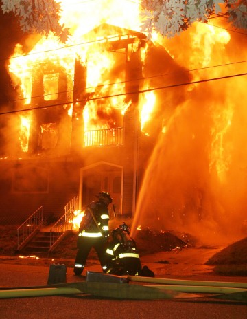 My neighbors house burnt down.